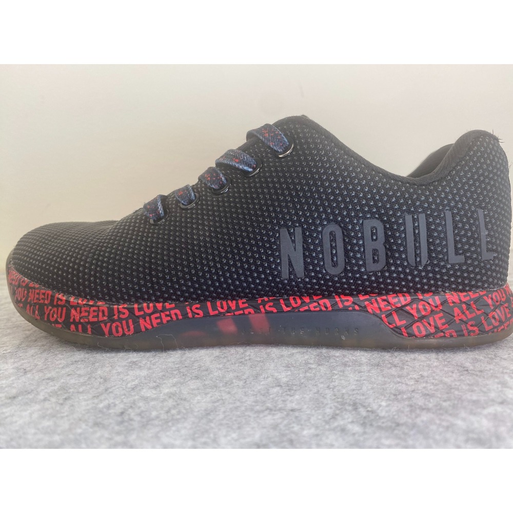 NOBULL SuperFabric Trainer Black All You Need Is Love Men 5 /Women 6.5 Trainers - Picture 2 of 9